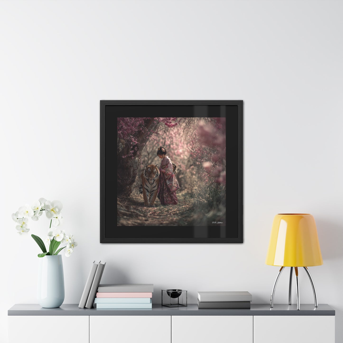 Geisha Tiger Tamer - Framed Fine Art Print