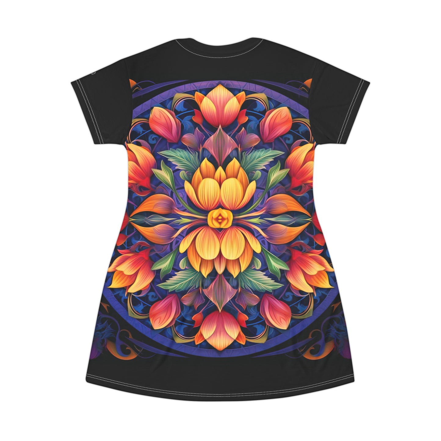 Tulip Mandala - Artsy T-Shirt Dress