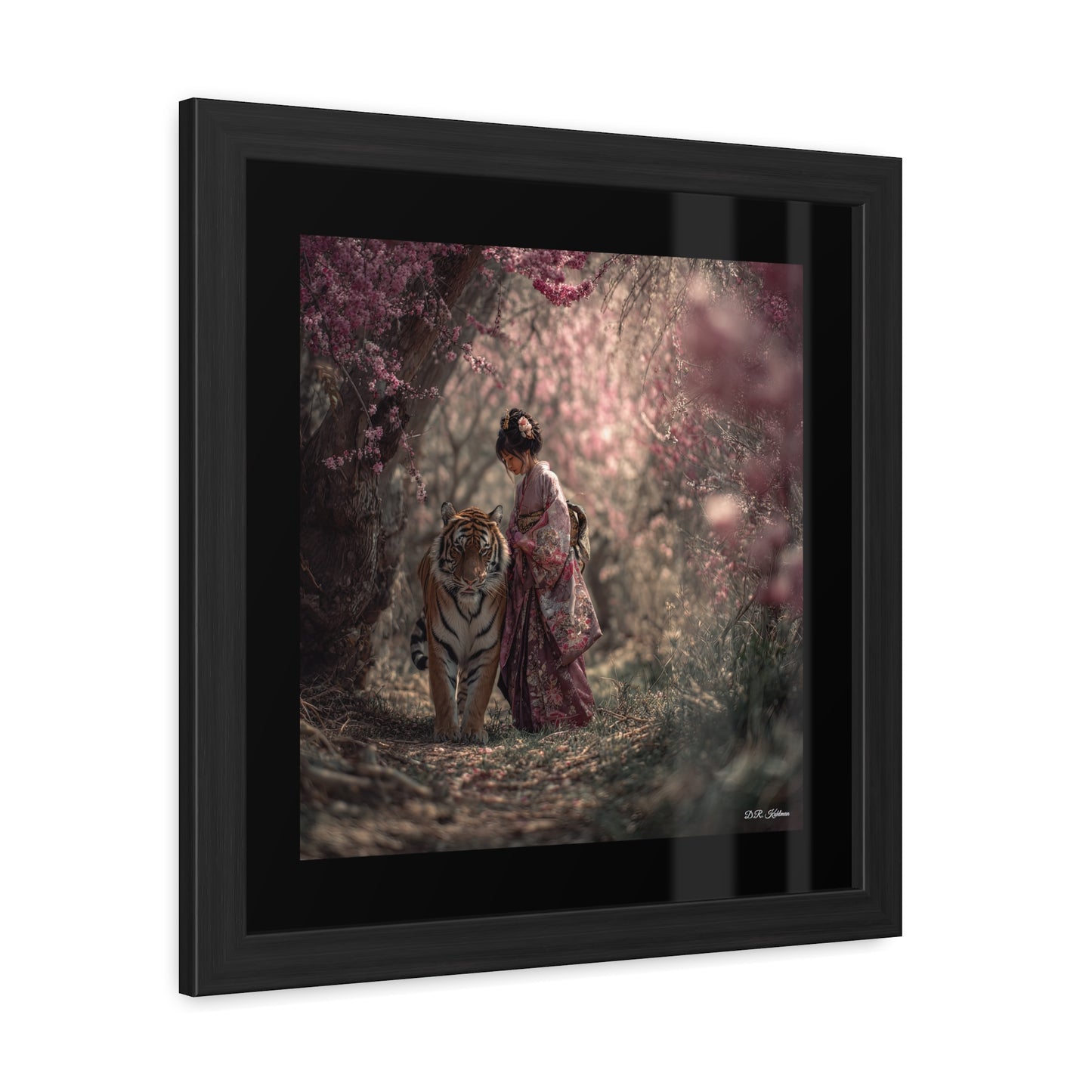 Geisha Tiger Tamer - Framed Fine Art Print