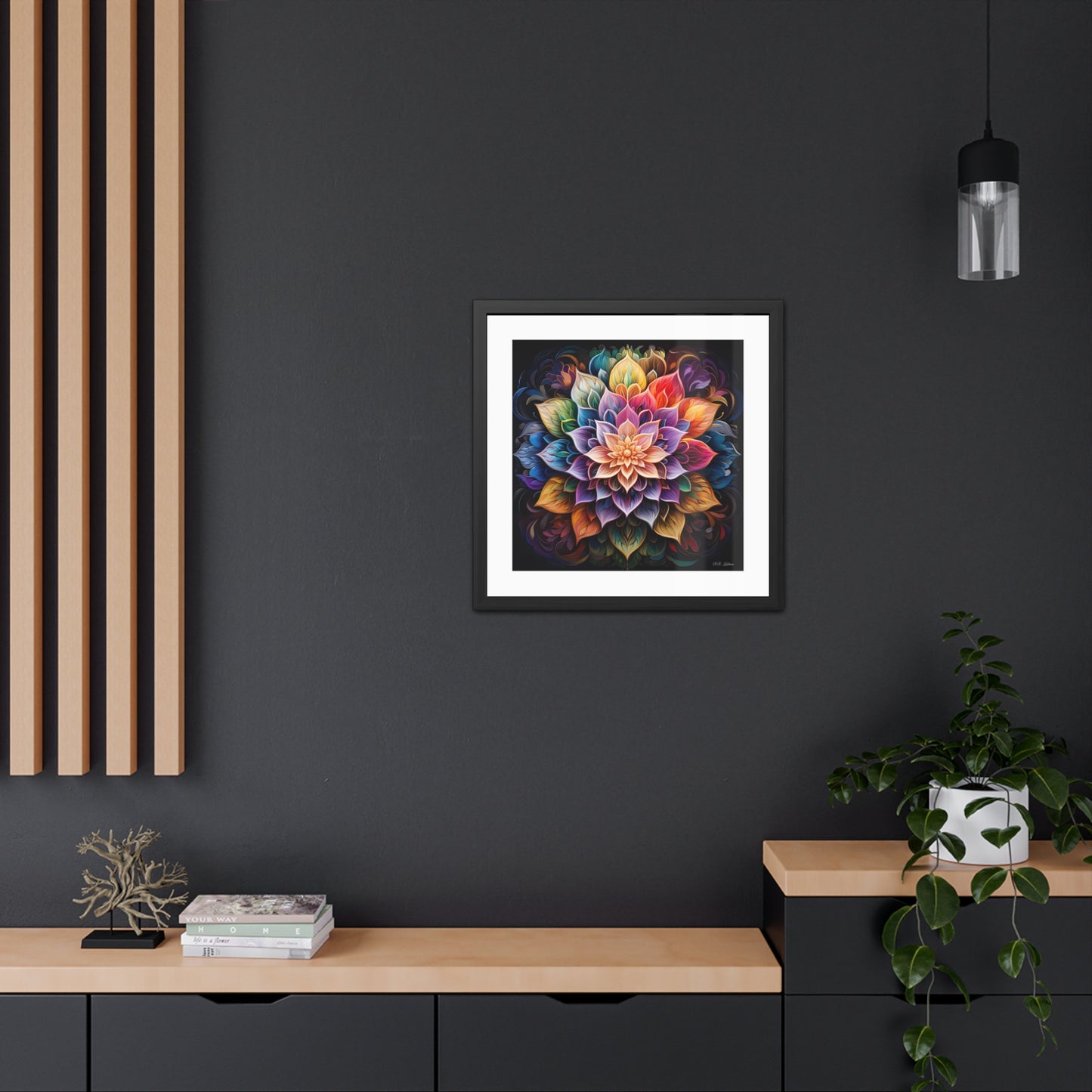 Lotus Mandala - Framed Fine Art Print