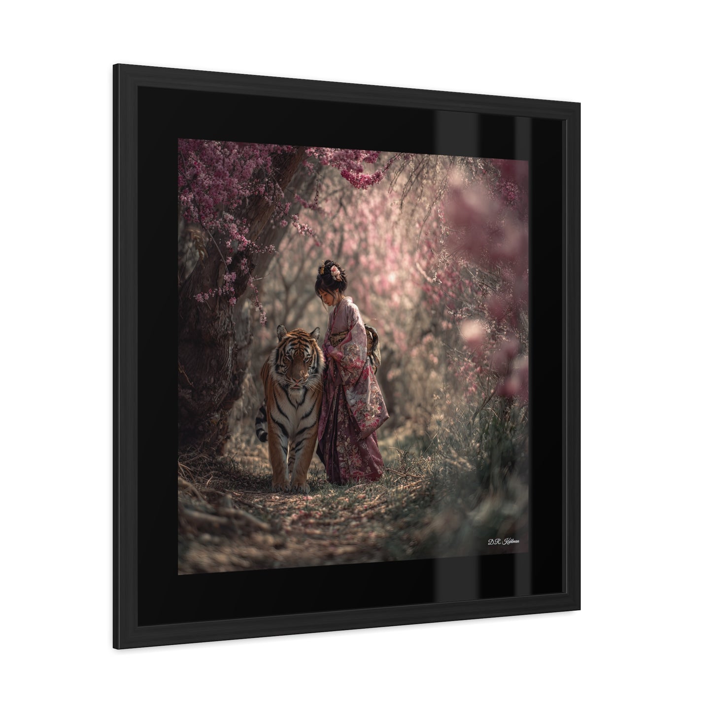 Geisha Tiger Tamer - Framed Fine Art Print