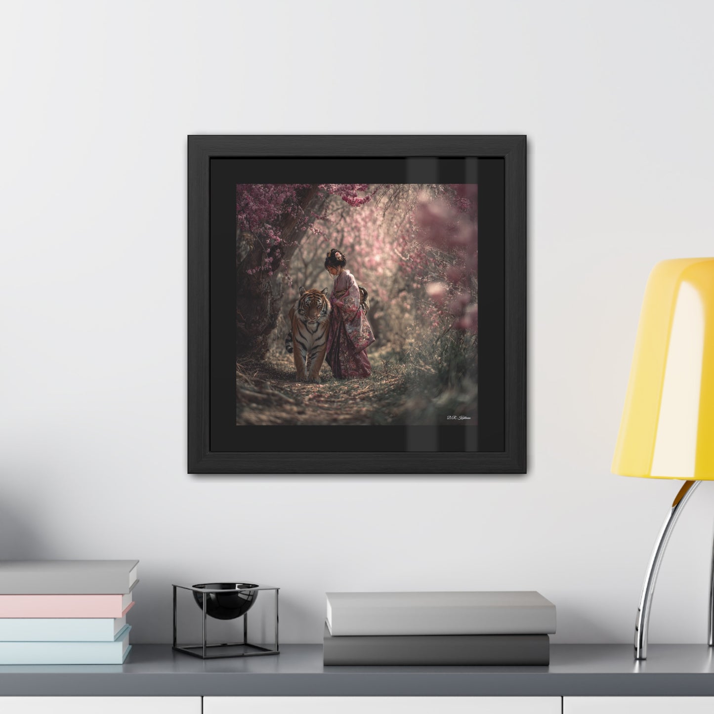 Geisha Tiger Tamer - Framed Fine Art Print