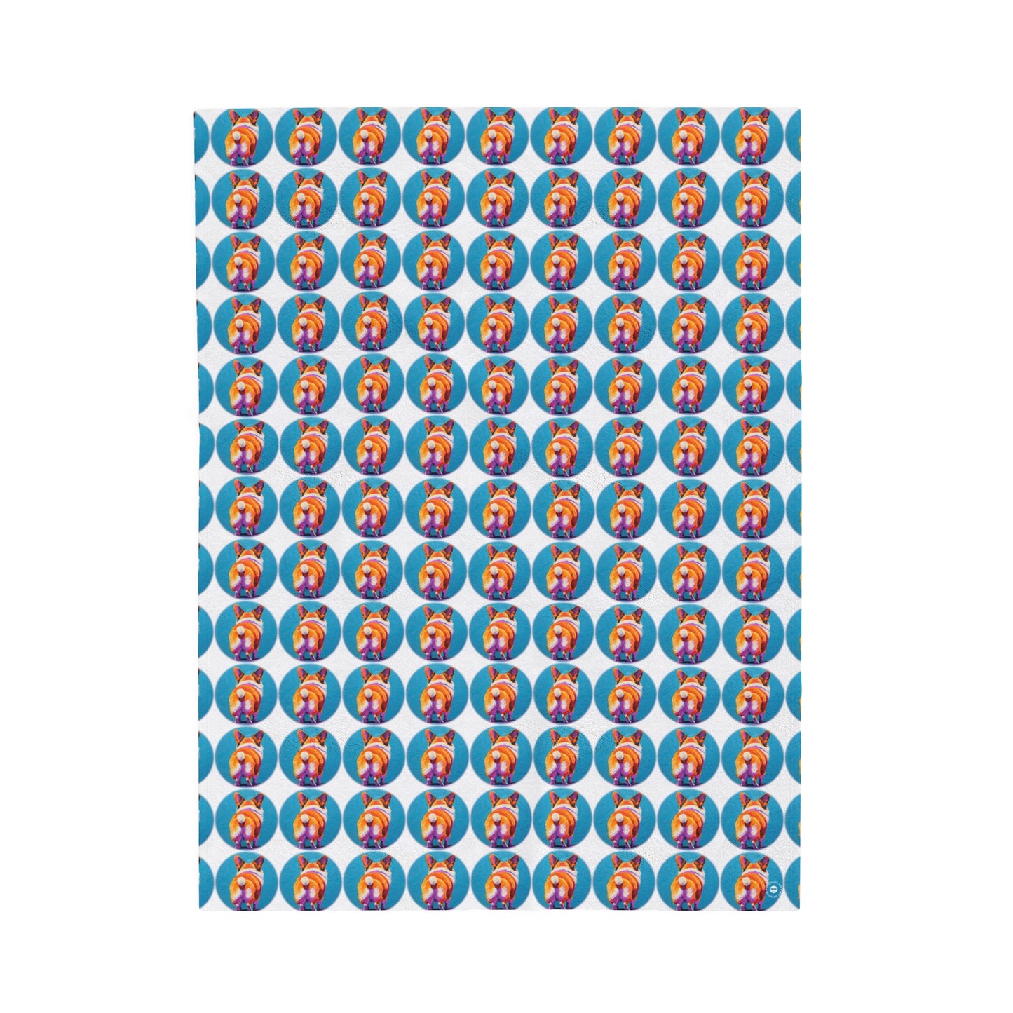 Corgi Butt Dots - Artsy Throw Blanket