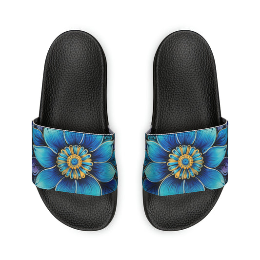 Blue Floral Mandala - Artsy Slides