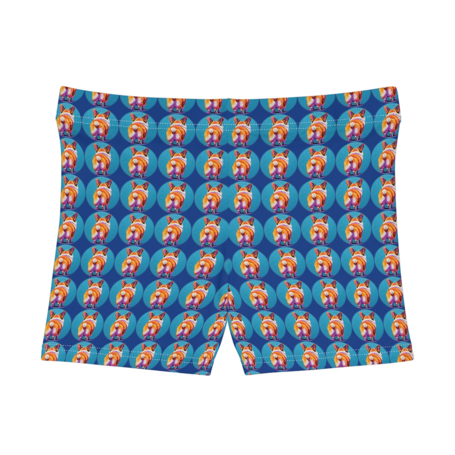 Corgi Butt Dots in Blue - Artistic Shorts