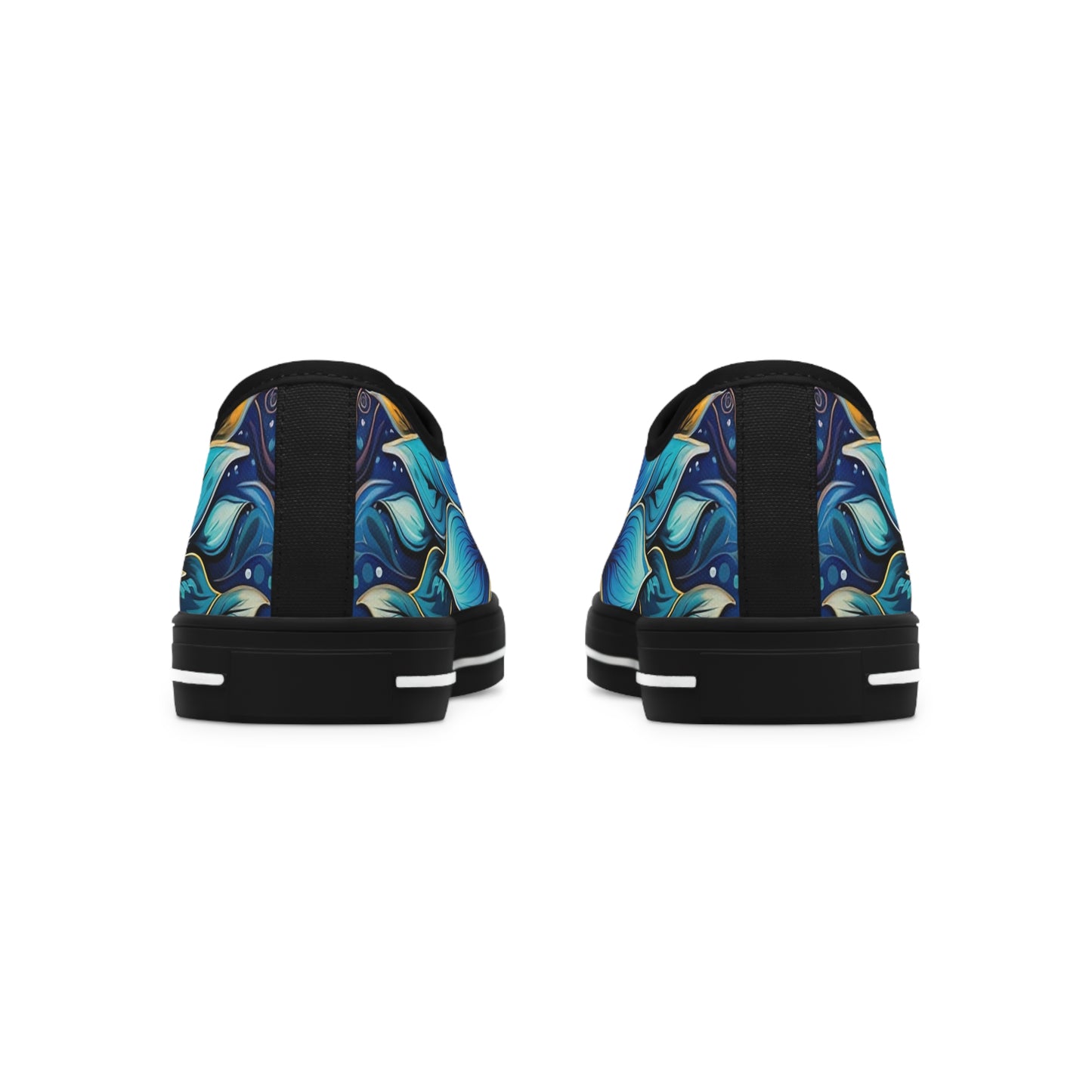 Blue Floral Mandala - Women's Sneakers