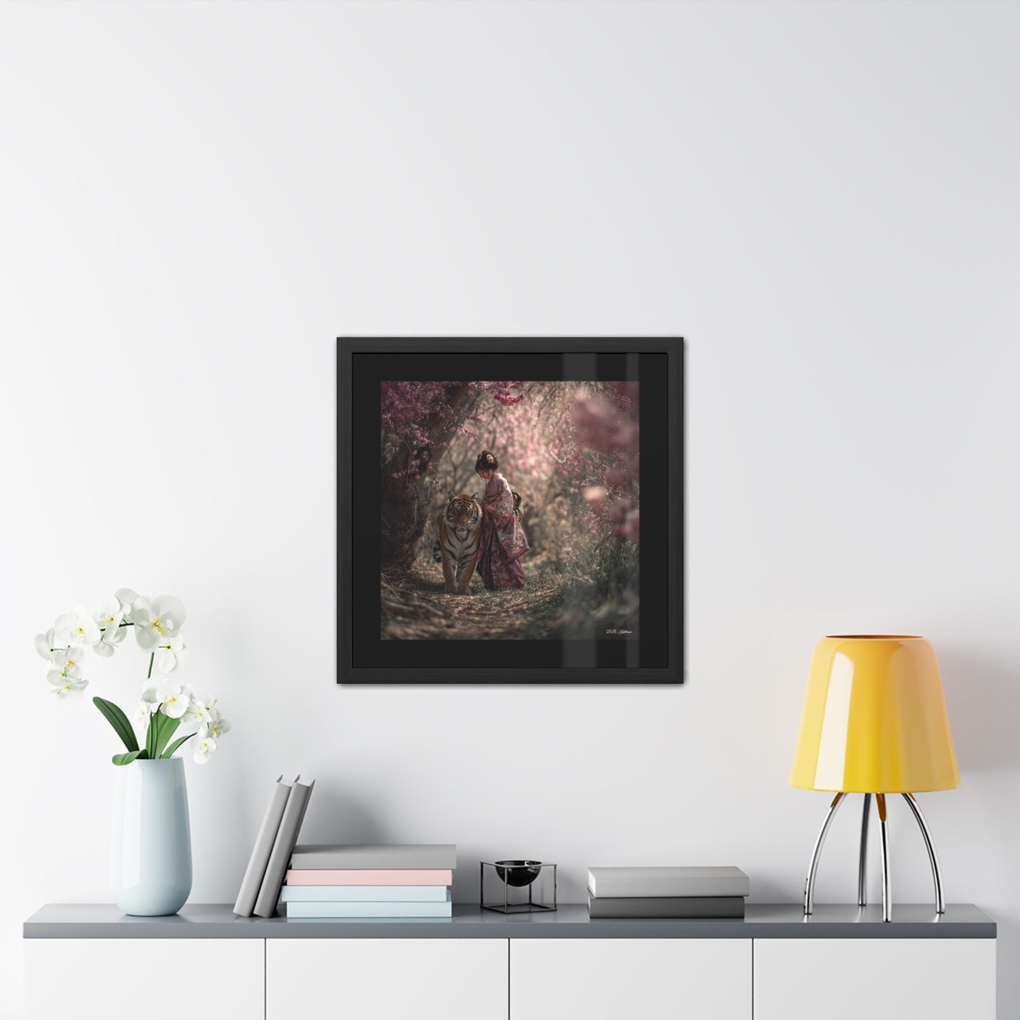 Geisha Tiger Tamer - Framed Fine Art Print