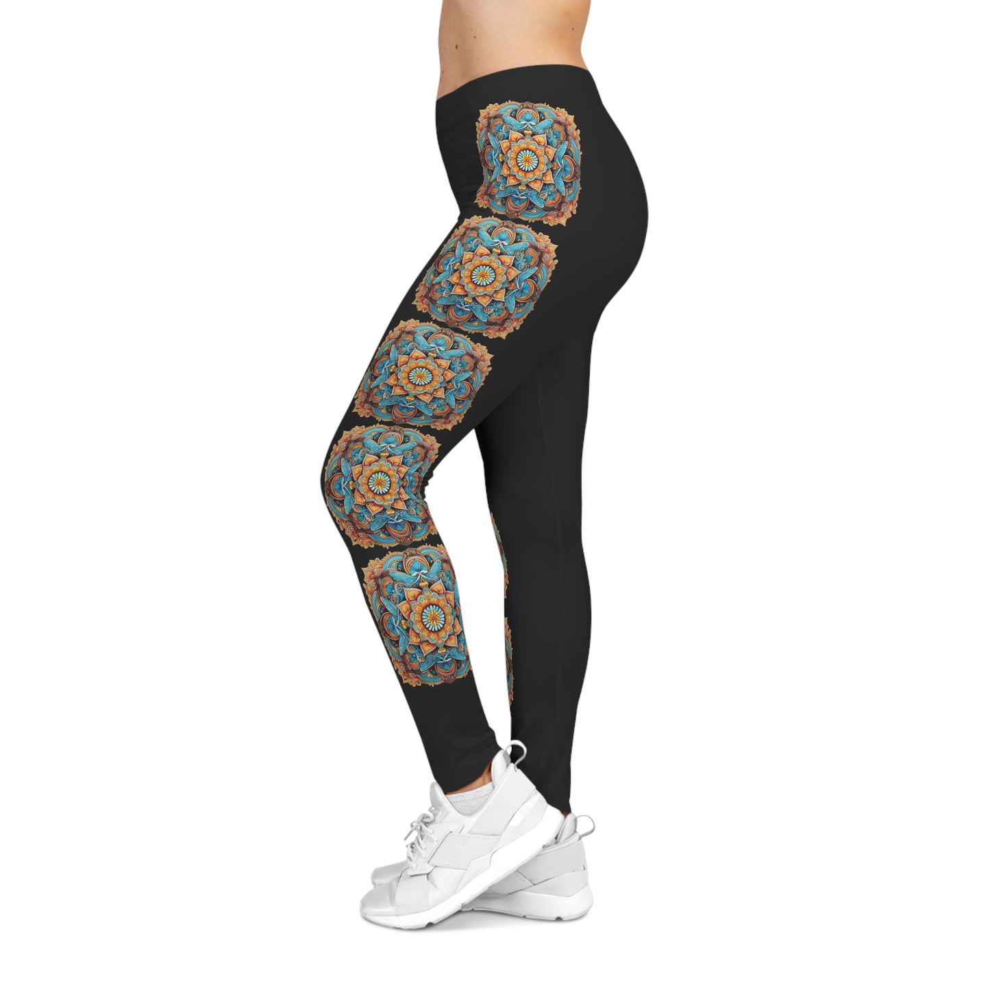 Winged Mandala Trail - Artistic Leggings