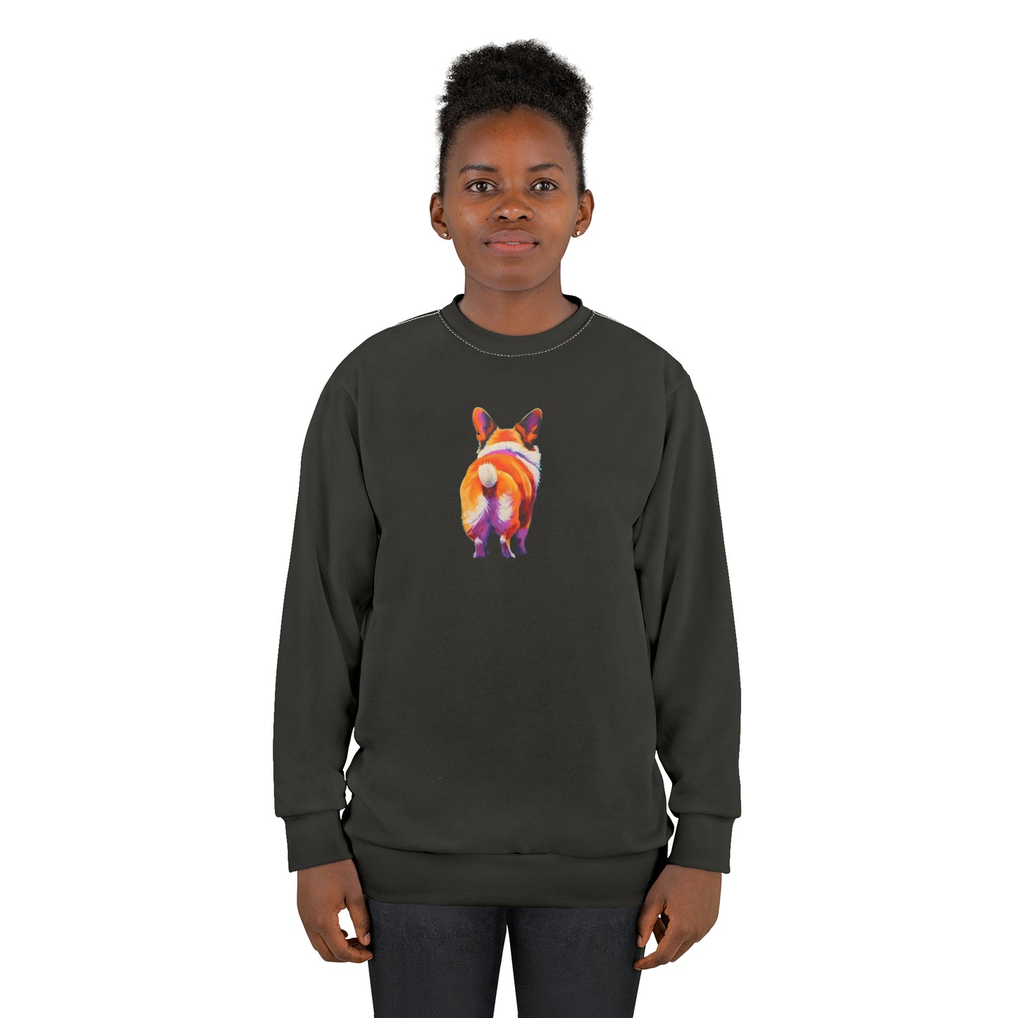 Corgi Butt in Black - Artistic Sweatshirt