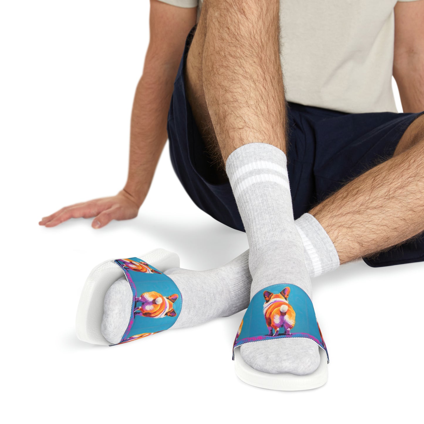 Corgi Butt Blues - Men's Slides