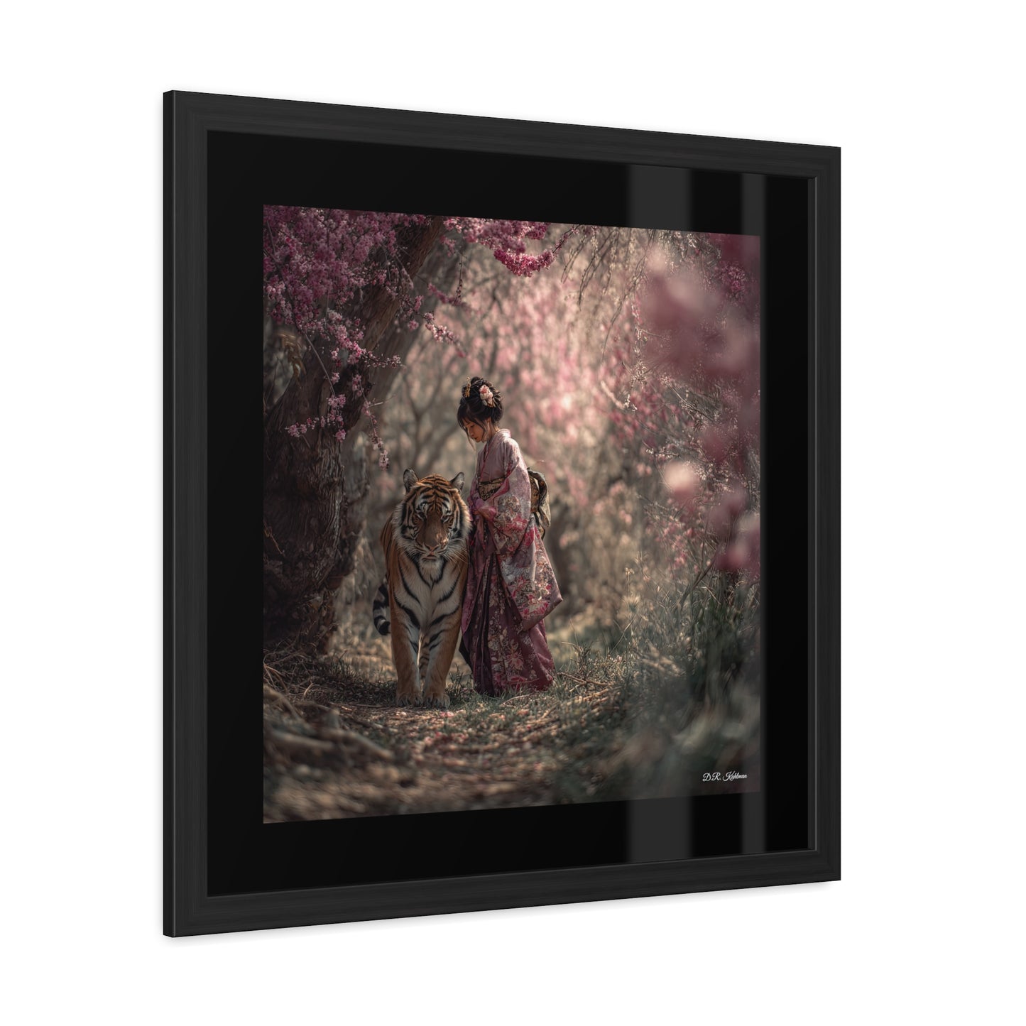 Geisha Tiger Tamer - Framed Fine Art Print