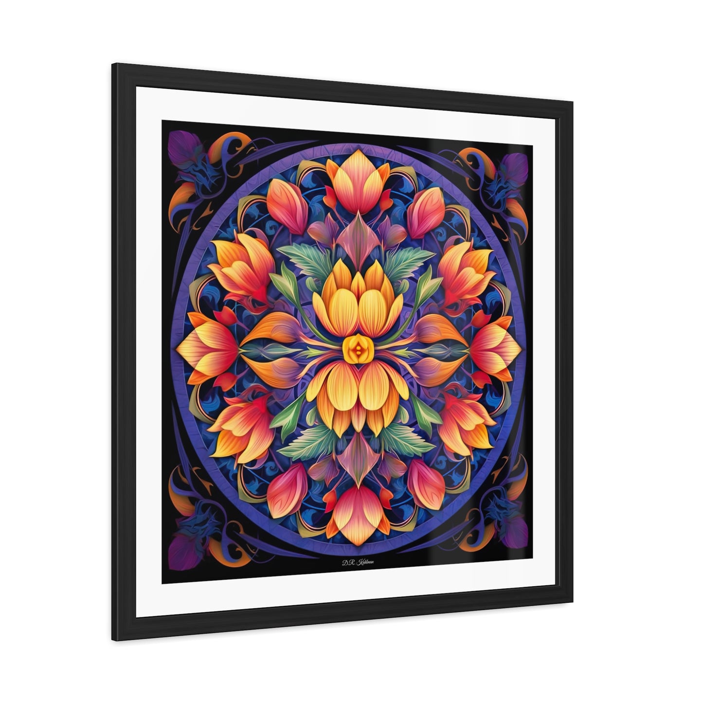 Tulip Mandala - Framed Fine Art Print