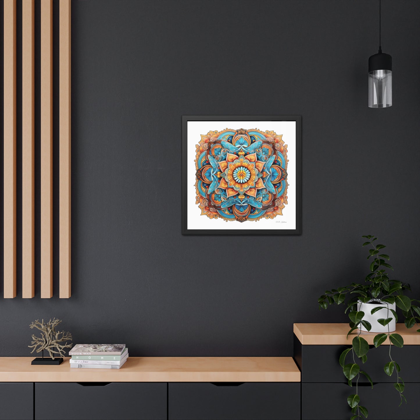 Winged Mandala - Framed Fine Art Print