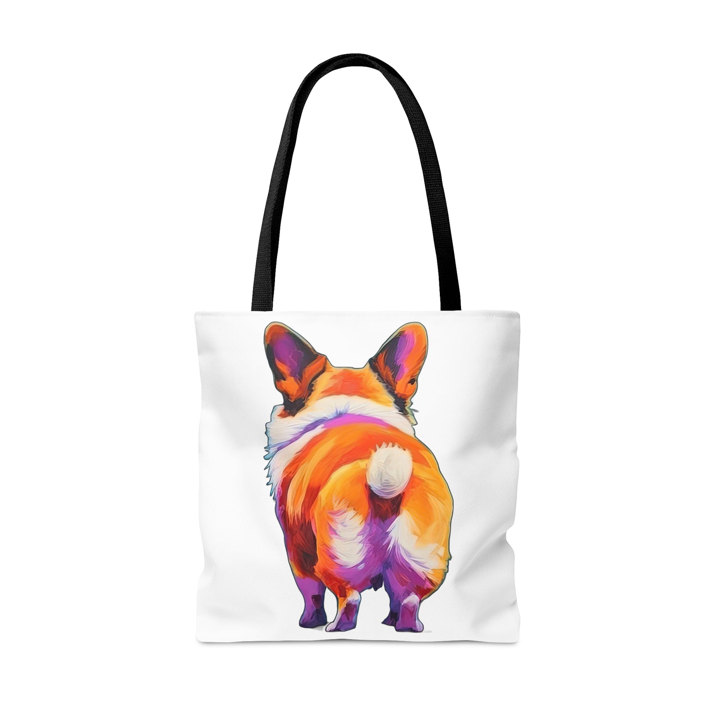 Corgi Butt in White - Artistic Tote Bag