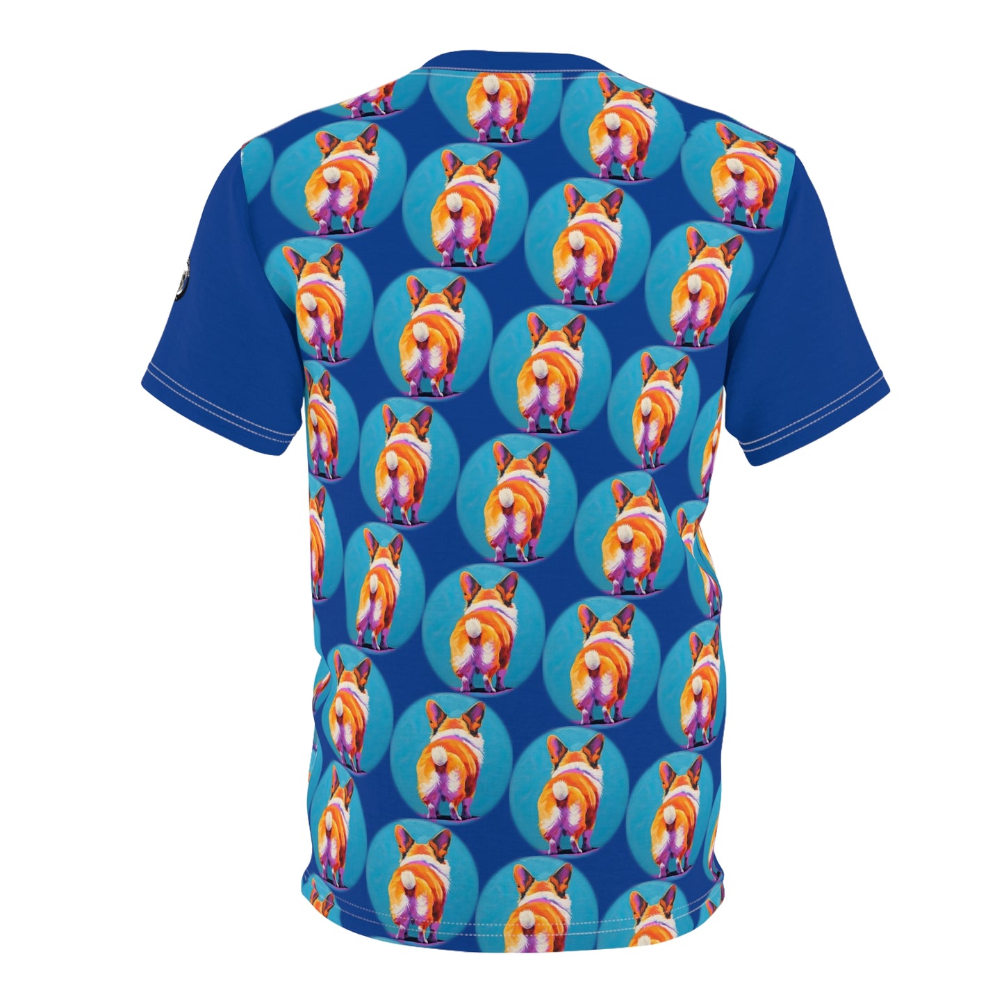 Corgi Butt Dots in Blue - Fashion Tee