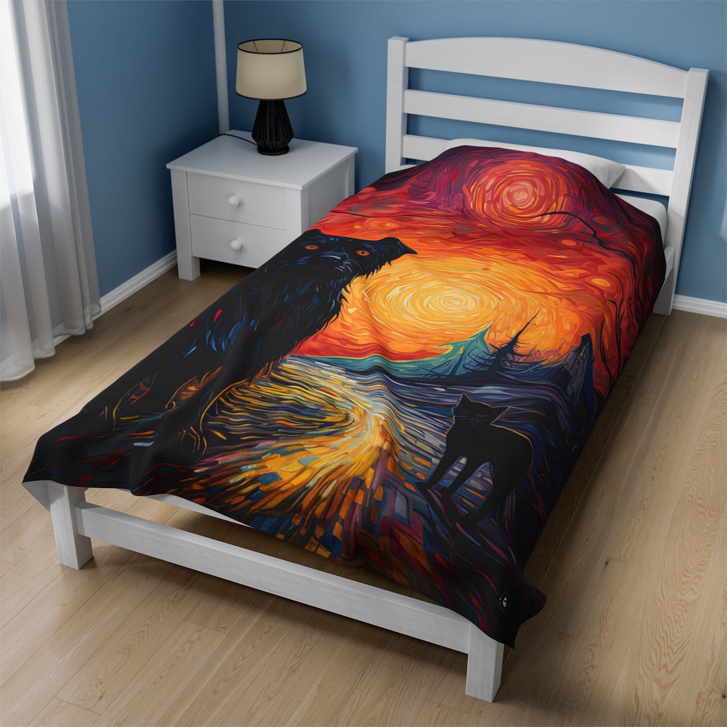 Scary Night - Artsy Throw Blanket