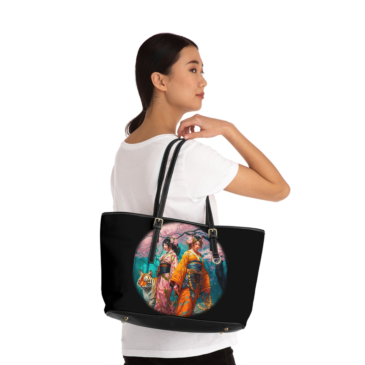 Cherry Blossom Tiger Geishas - Big Bag