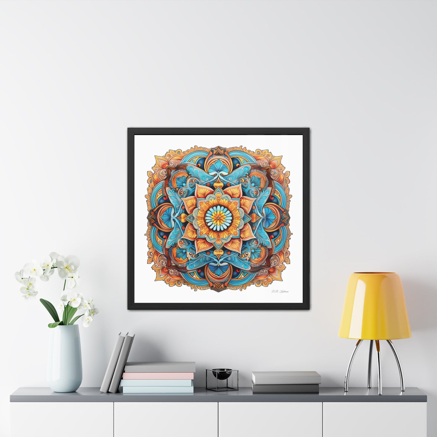 Winged Mandala - Framed Fine Art Print