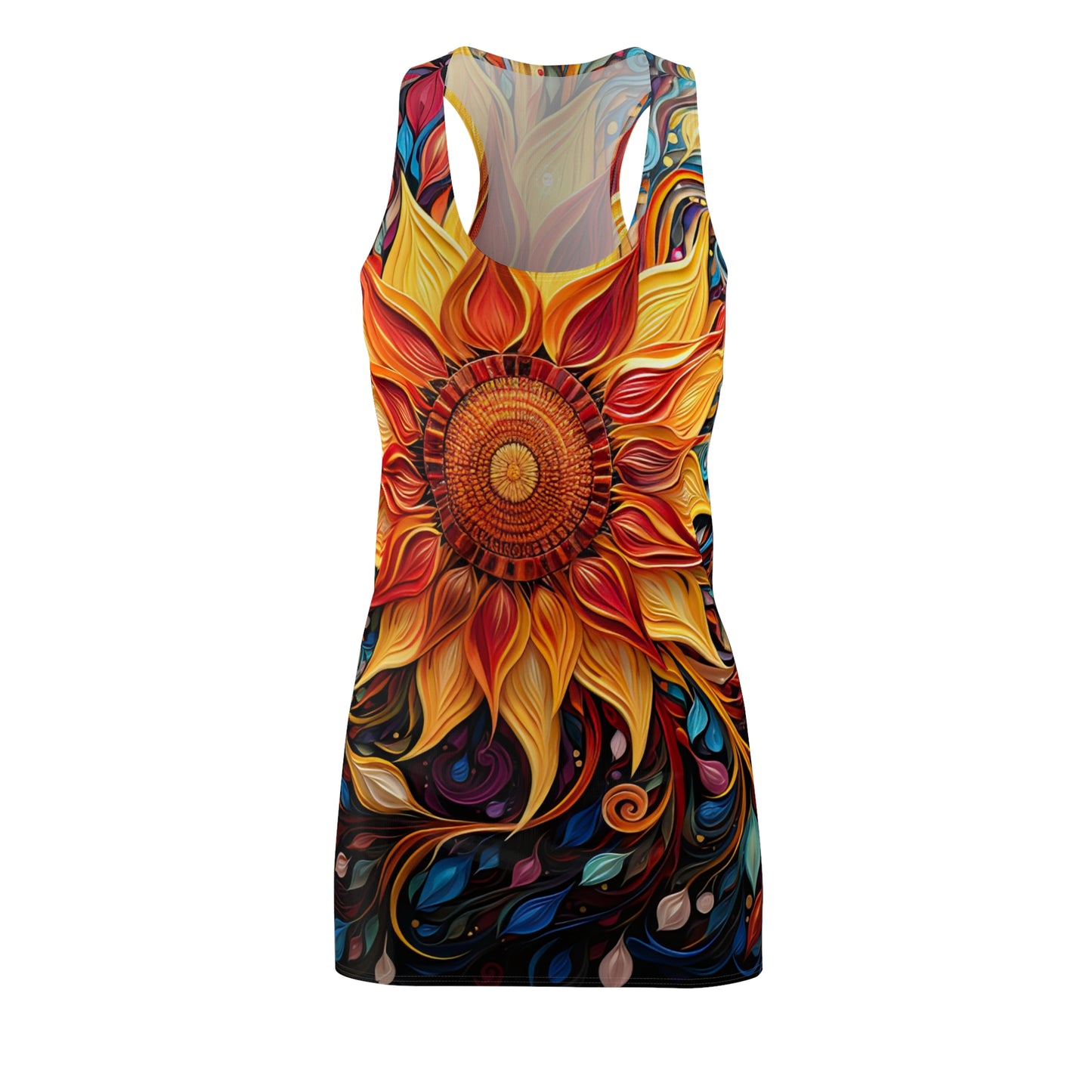 Blustery Blossom - Artistic Racerback Dress