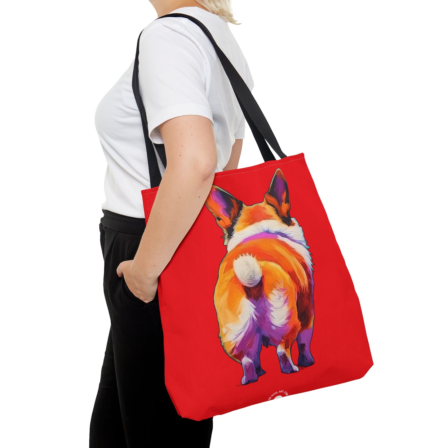 Corgi Butt in Red - Artistic Tote Bag