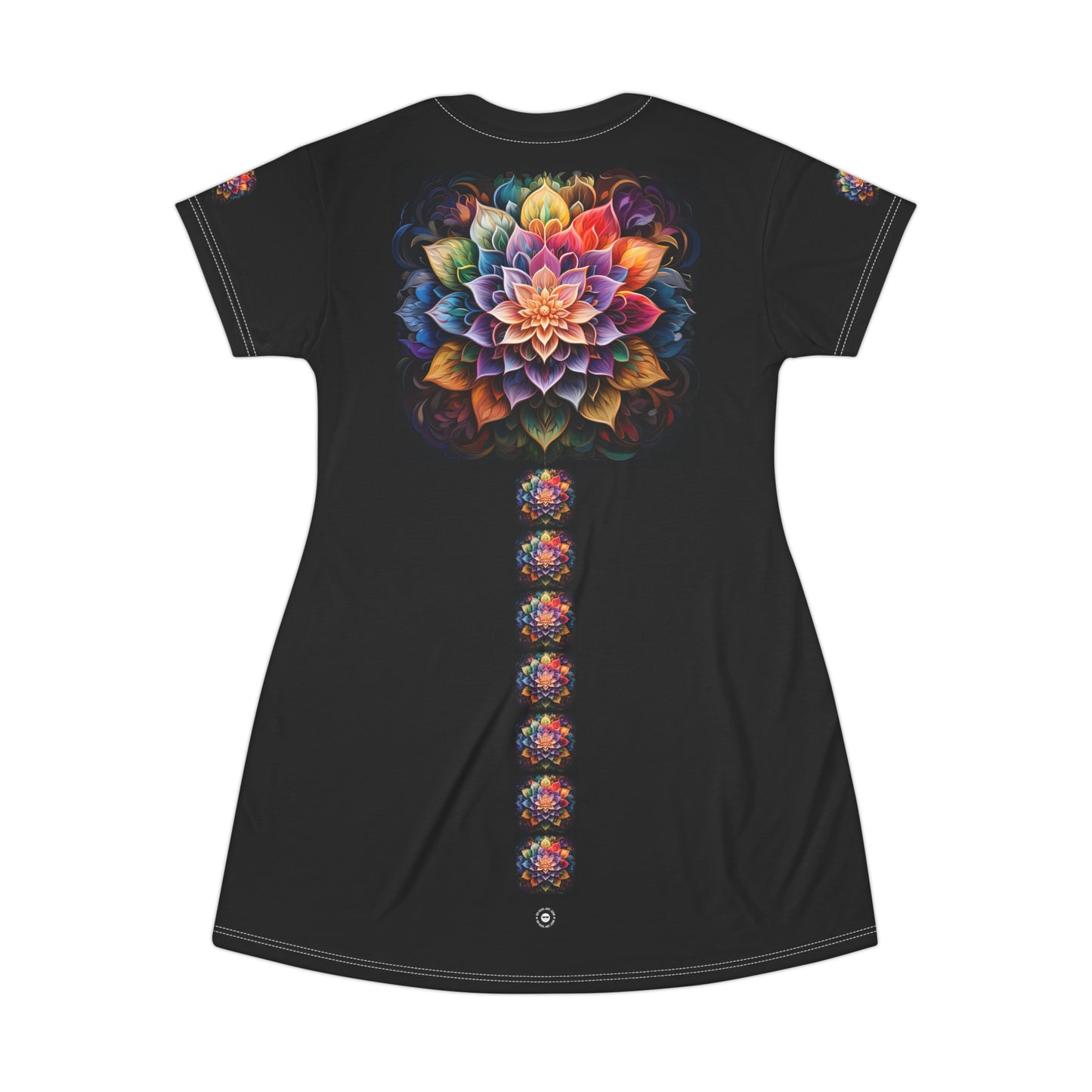 Lotus Mandala Trail - Artsy T-Shirt Dress