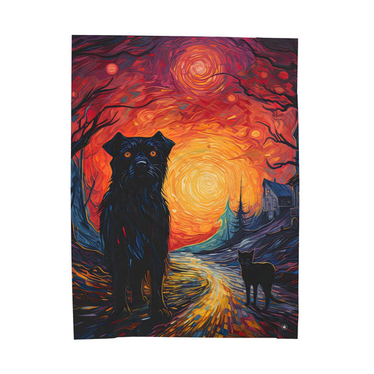 Scary Night - Artsy Throw Blanket