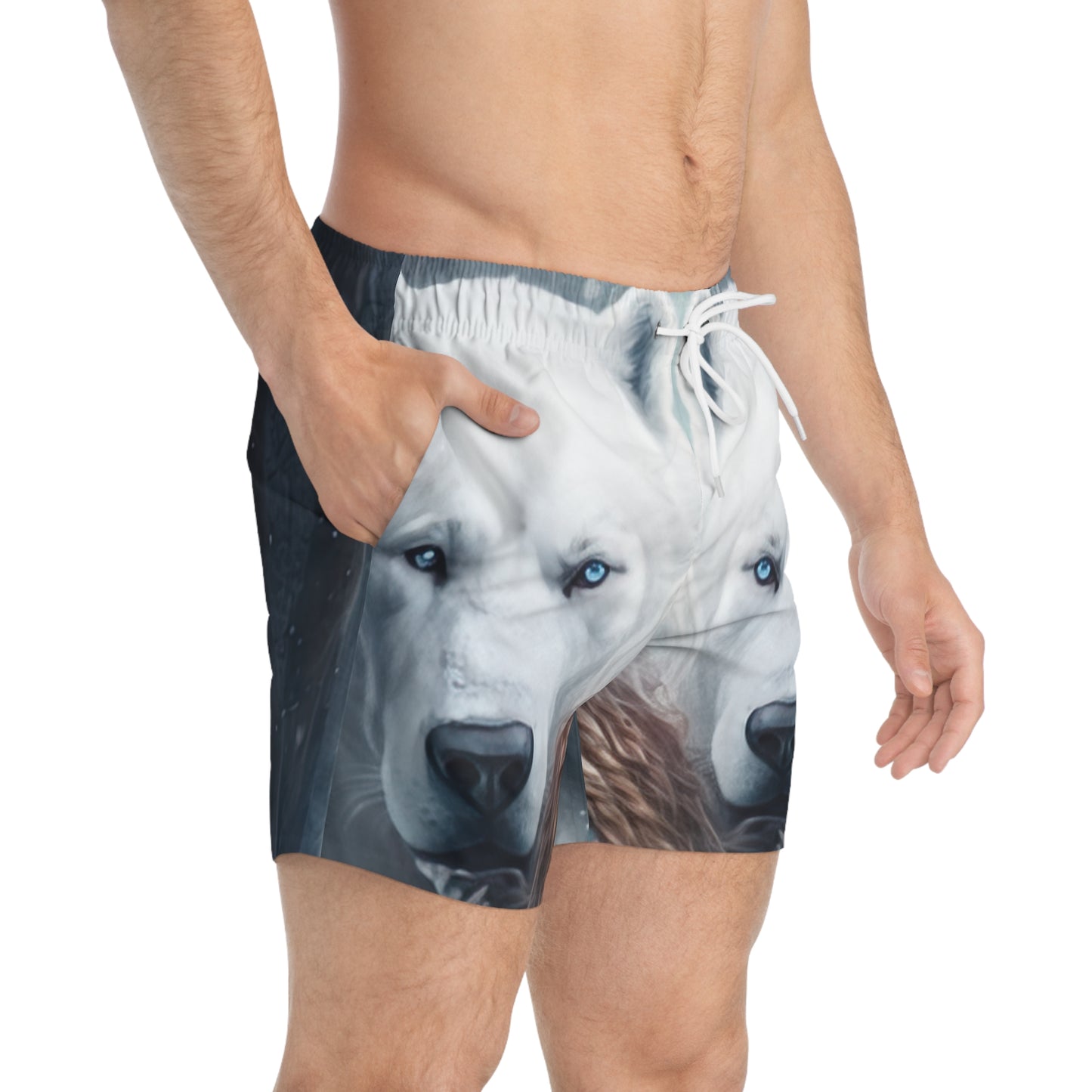 Polar Bears - Artsy Swim Trunks