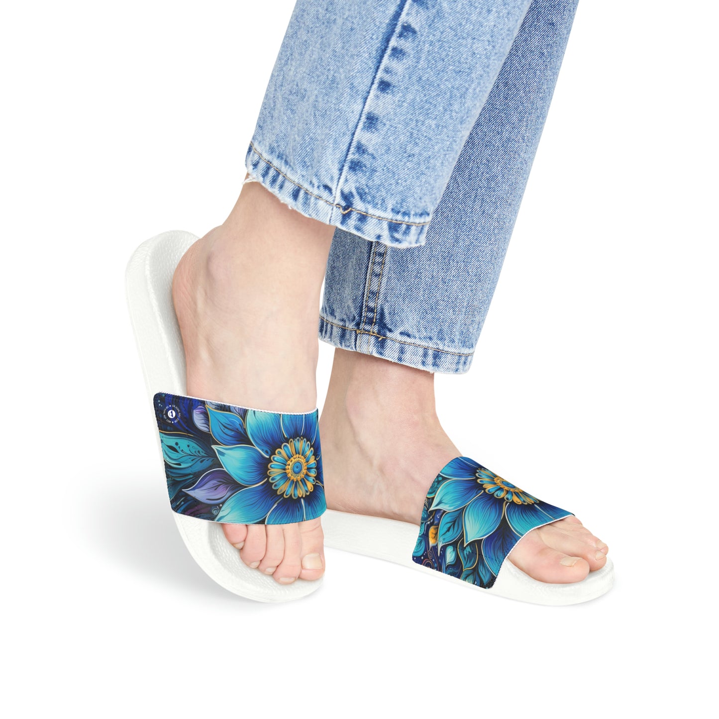 Blue Floral Mandala - Artsy Slides