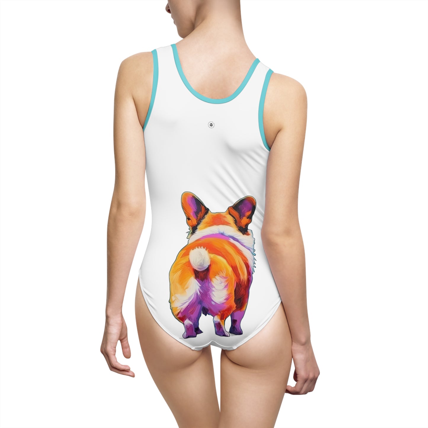 Corgi Butt in White - Classic One-Piece