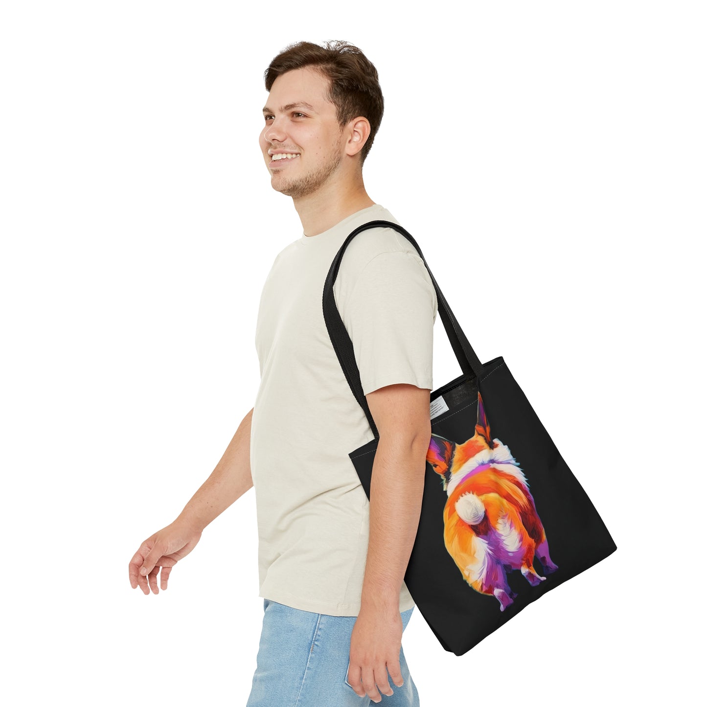 Corgi Butt in Black - Artistic Tote Bag