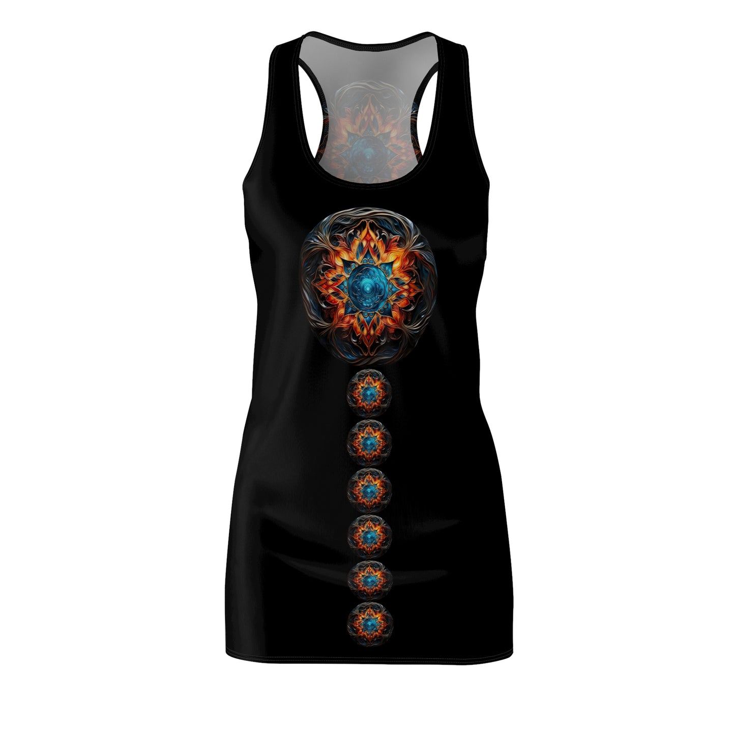 Fire and Ice Trail - Artistic Racerback Dress