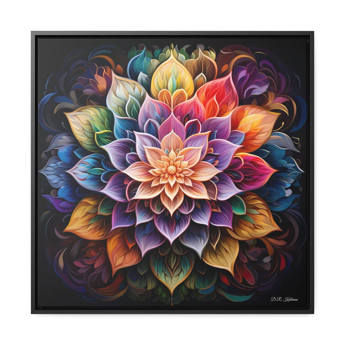 Lotus Mandala on Canvas