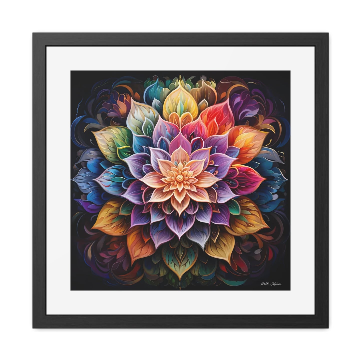 Lotus Mandala - Framed Fine Art Print