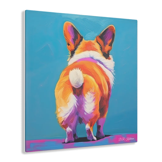 Corgi Butt in Blue on Acrylic