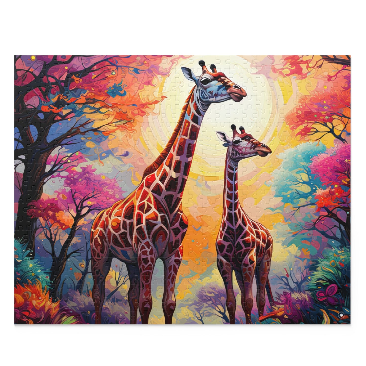 Giraffe Sunrise - Jigsaw Puzzle