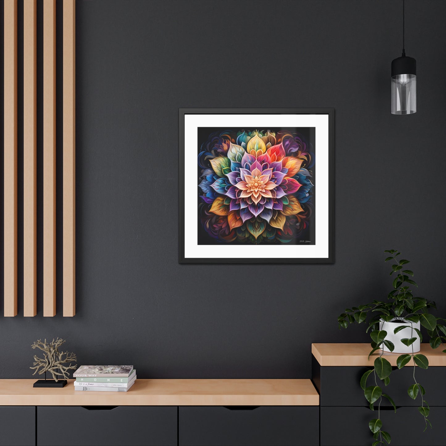 Lotus Mandala - Framed Fine Art Print