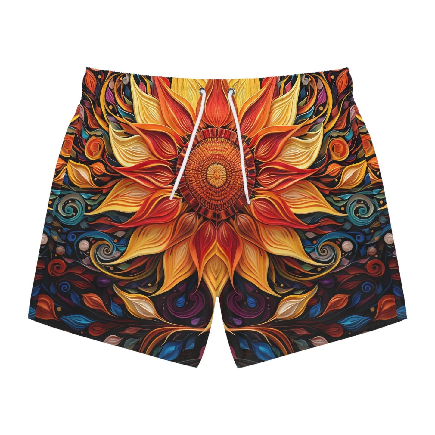 Blustery Blossom - Artsy Swim Trunks