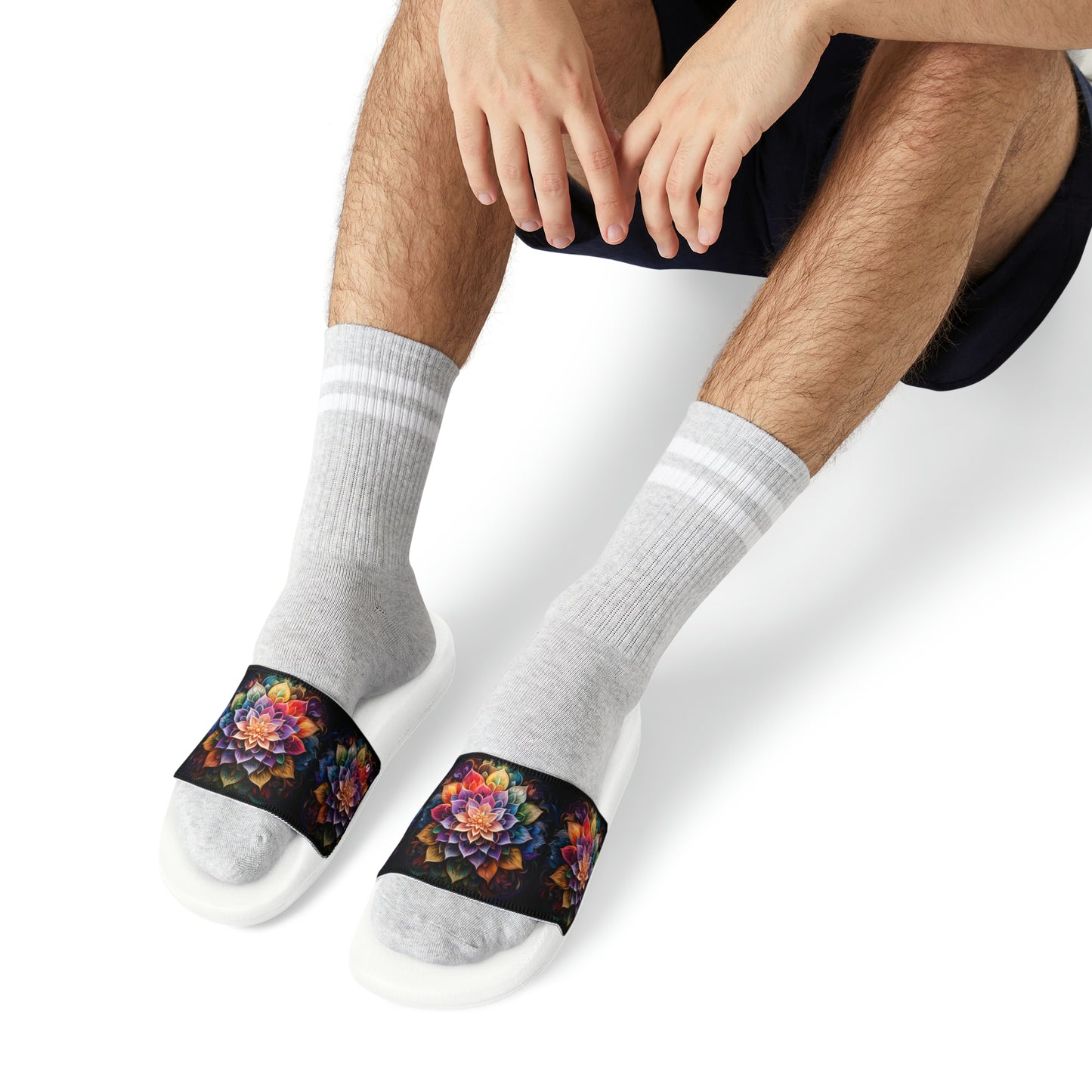 Lotus Mandala - Men's Slides