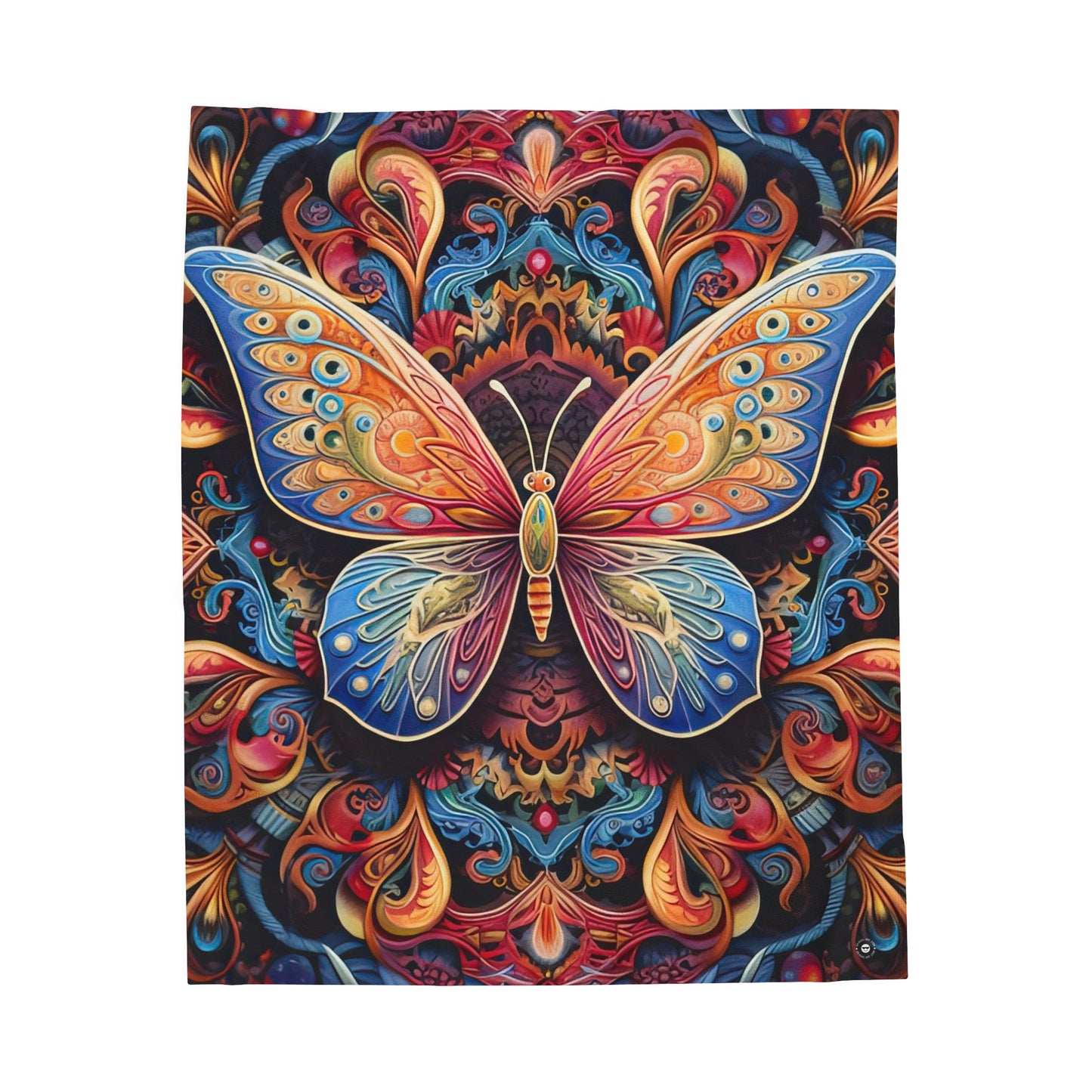 Butterfly Mandala - Artsy Throw Blanket