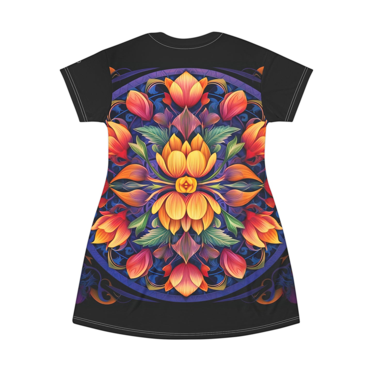 Tulip Mandala - Artsy T-Shirt Dress