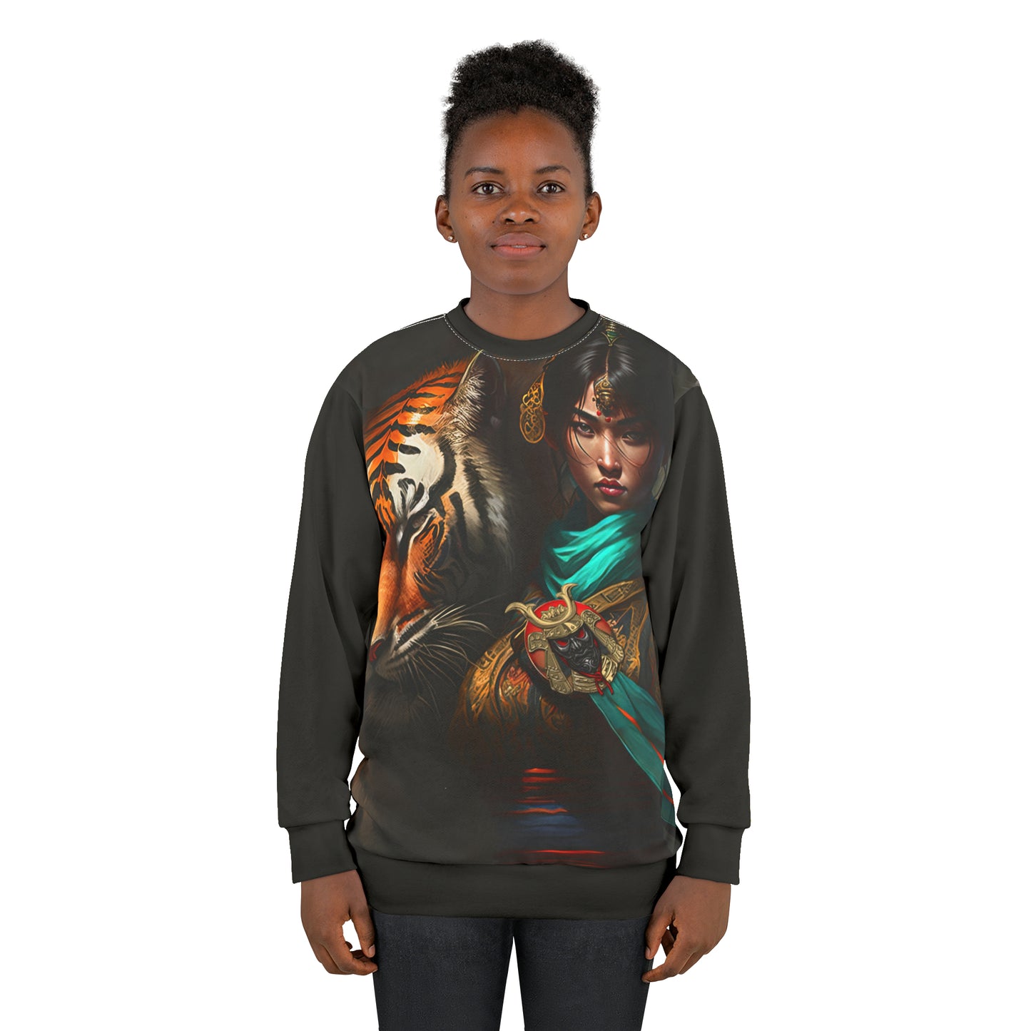 Bengal Tiger Goddess - Artistic Sweatshirt