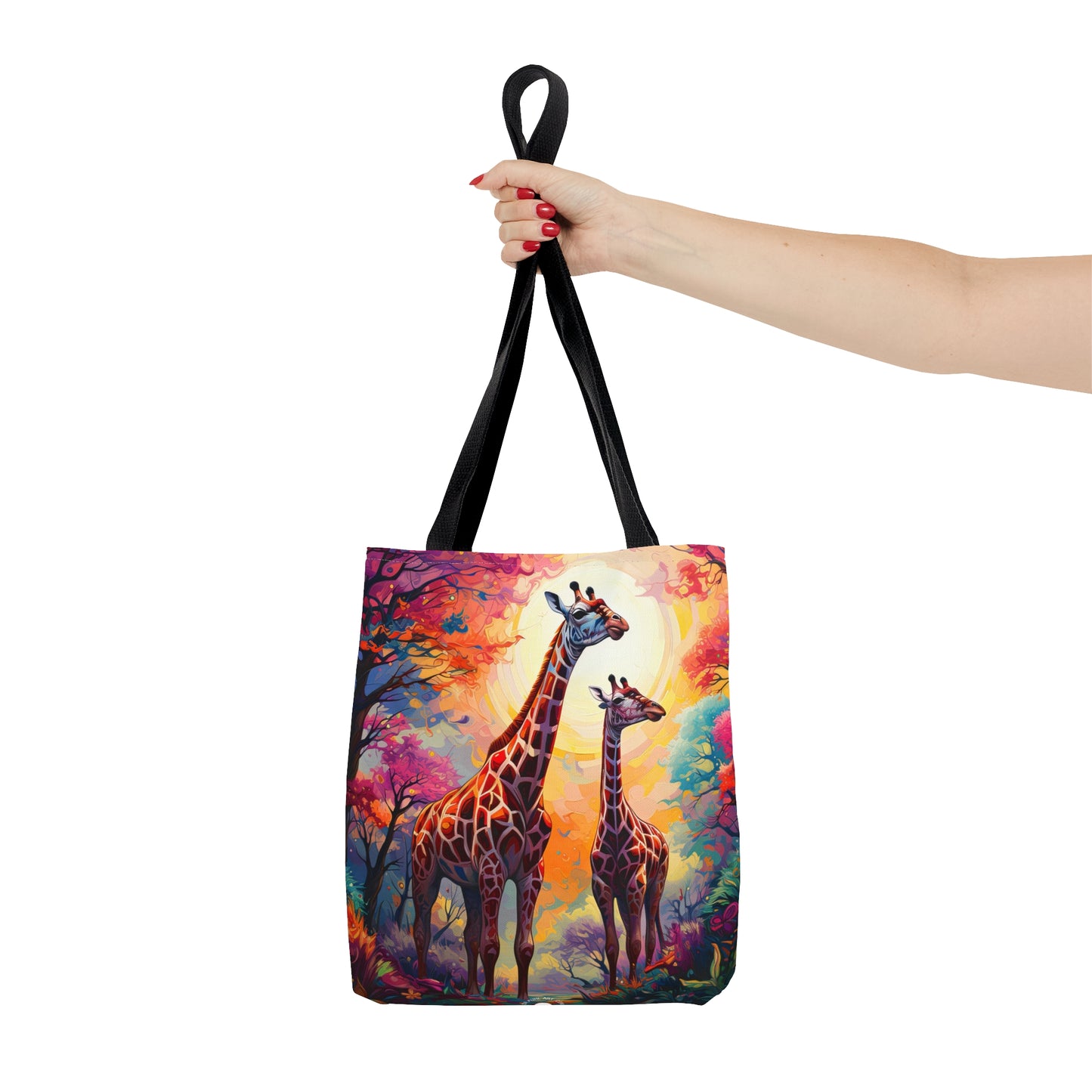 Giraffe Sunrise - Artistic Tote Bag