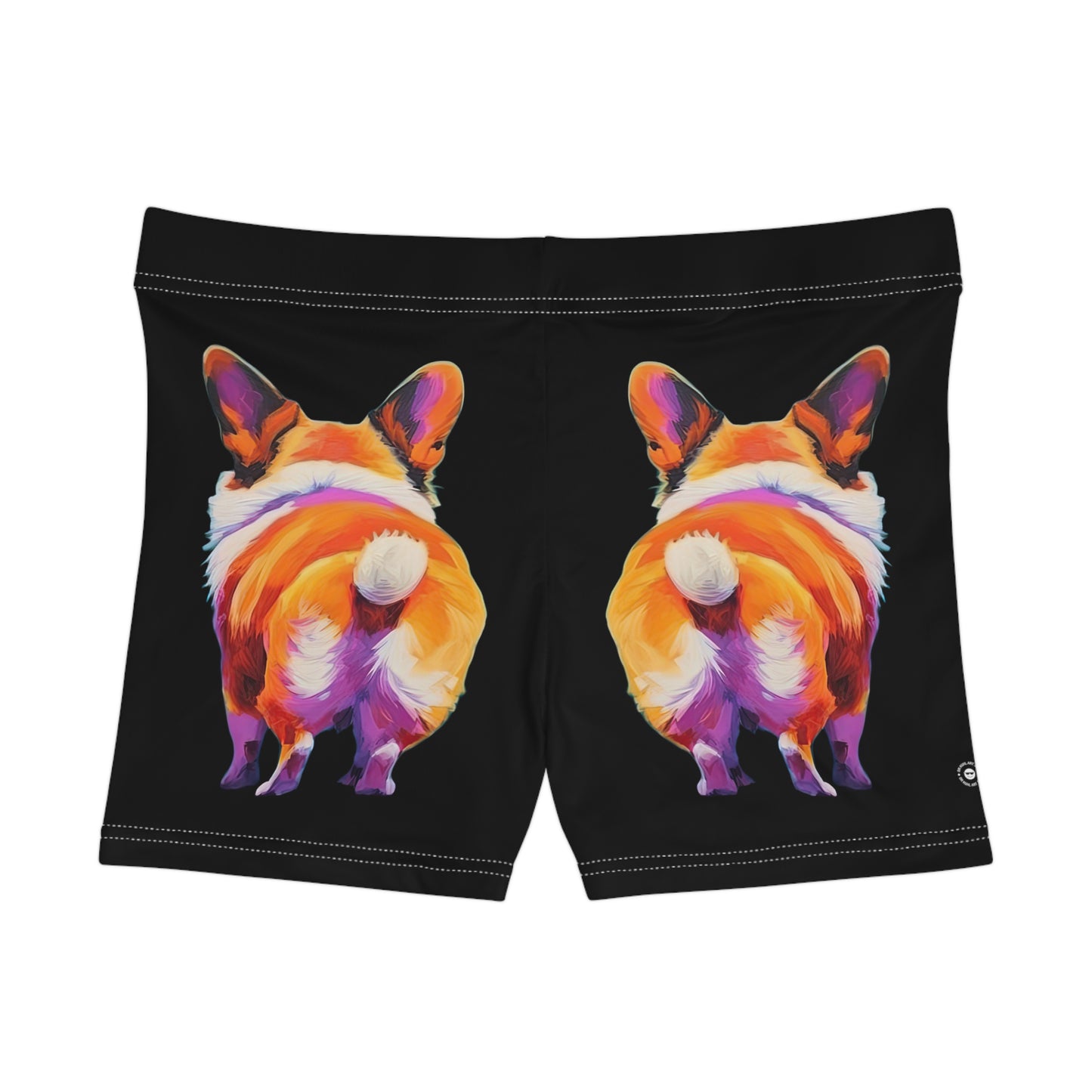 Corgi Butt in Black - Artistic Shorts