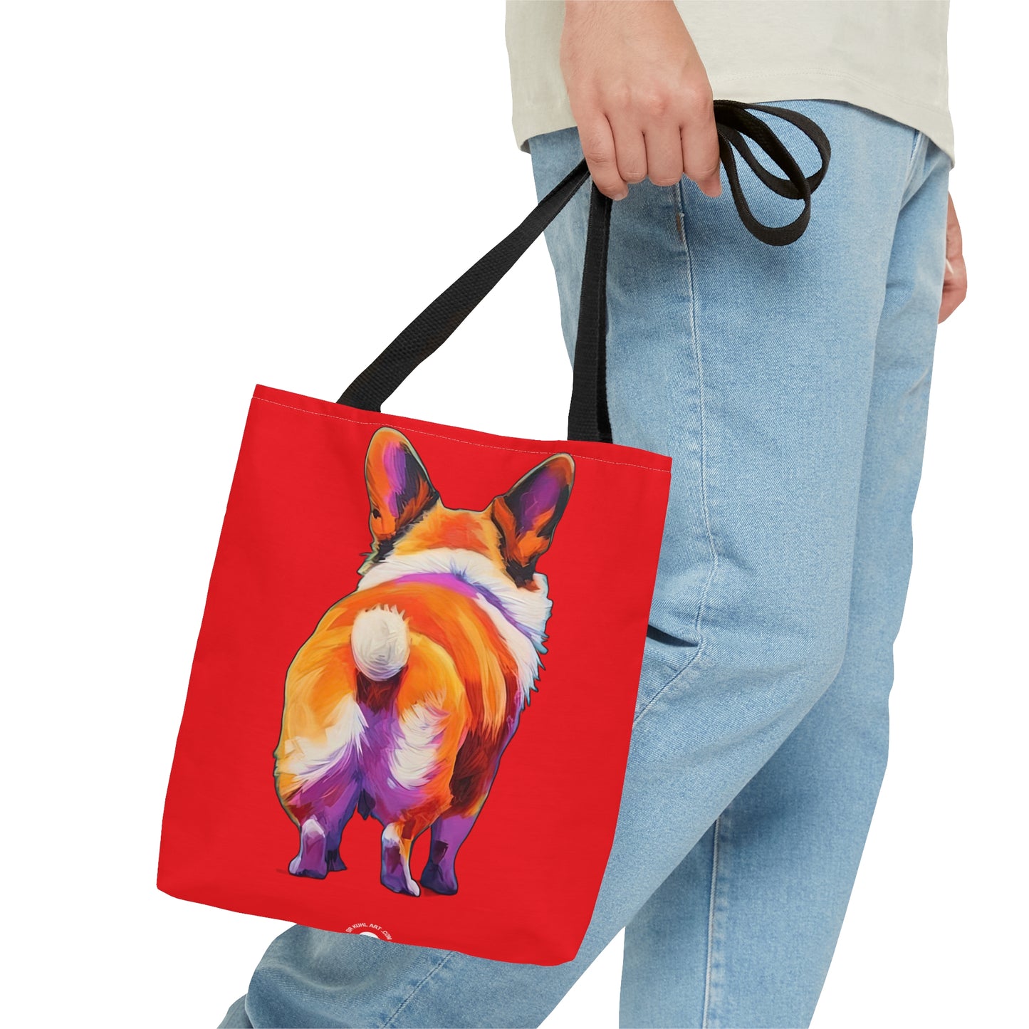 Corgi Butt in Red - Artistic Tote Bag