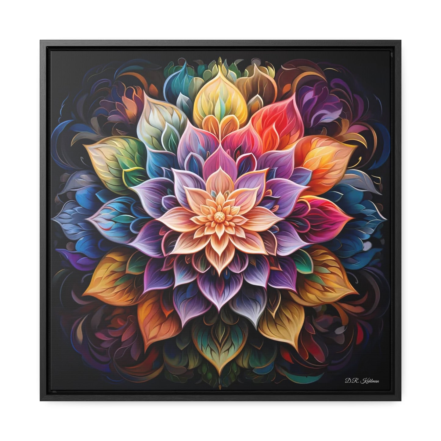 Lotus Mandala on Canvas