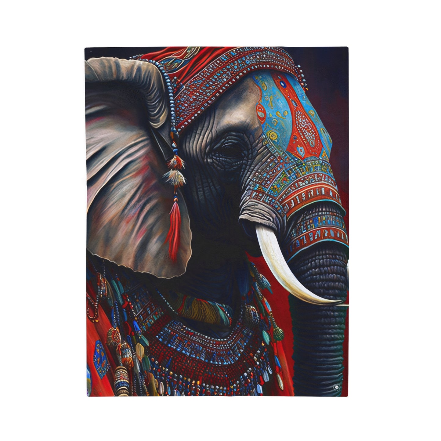 Elephant King - Artsy Throw Blanket