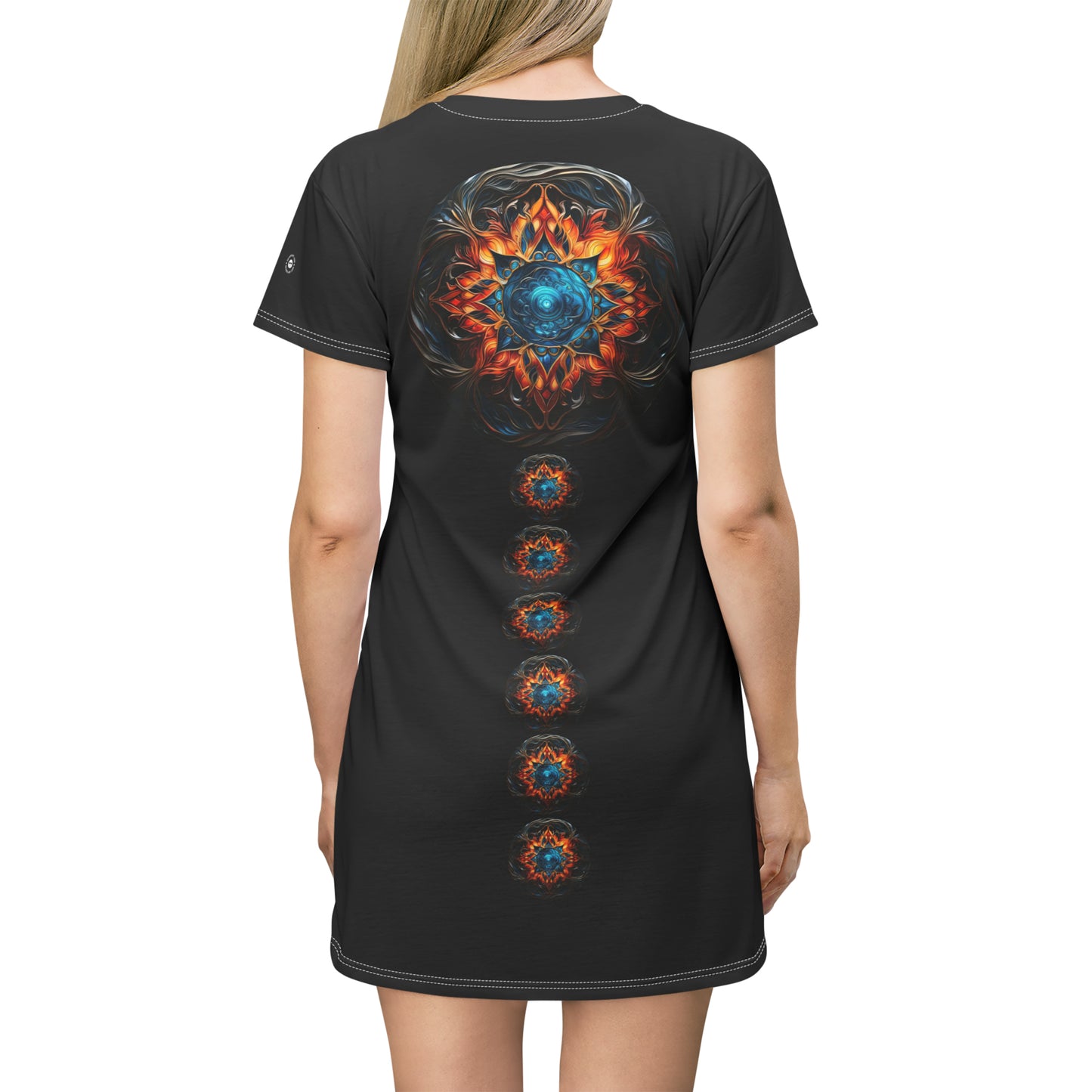 Fire and Ice Trail - Artsy T-Shirt Dress