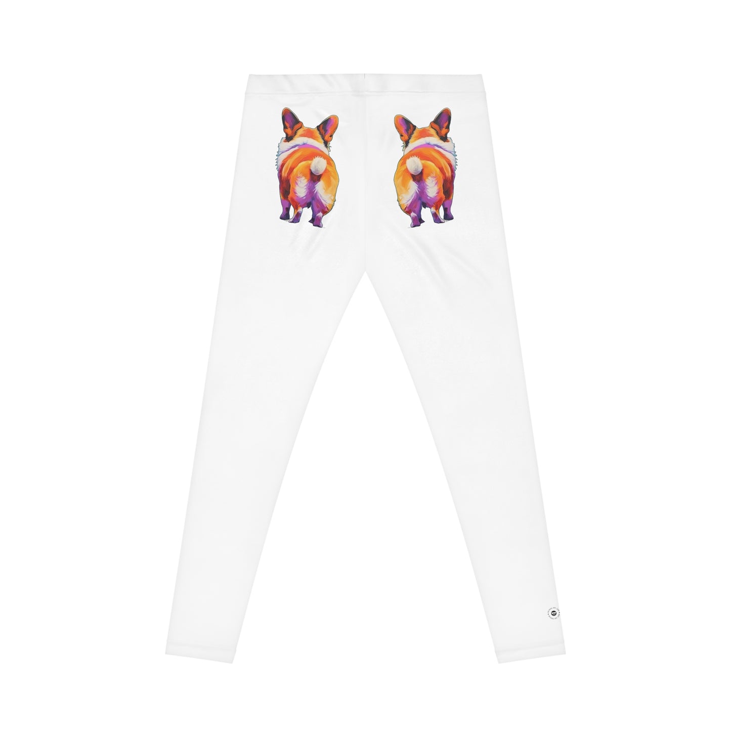 Corgi Butt in White - Artistic Leggings