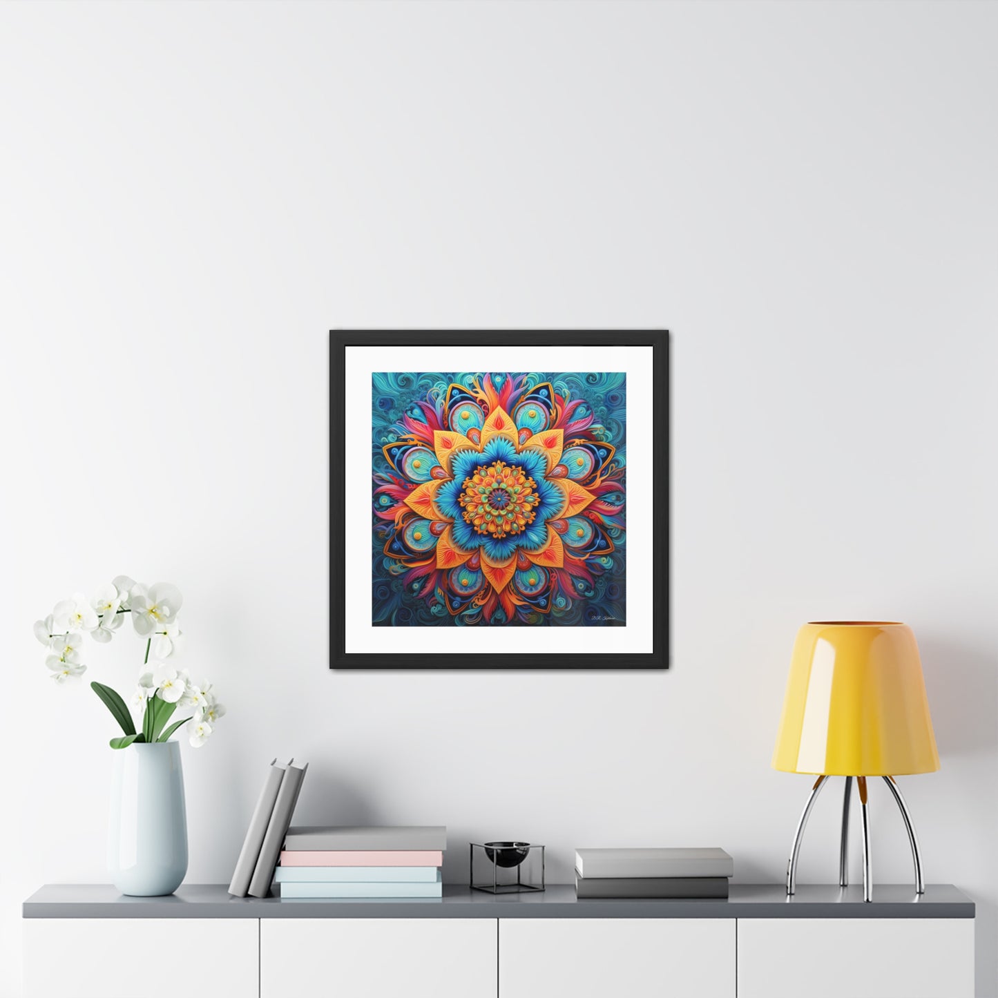 Floral Mandala - Framed Fine Art Print