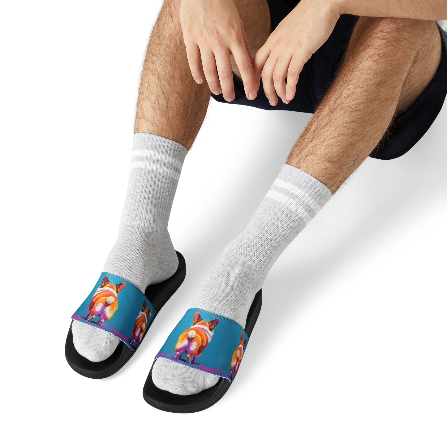 Corgi Butt Blues - Men's Slides